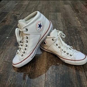 Converse Chuck Taylor All Star Street high white garnet mens size 9 , women's 11